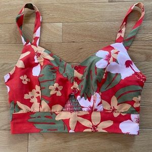 Summer flower crop top